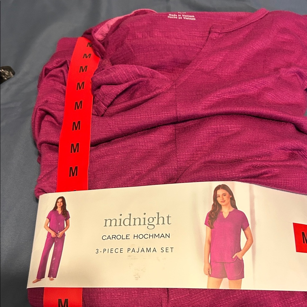 Midnight by Carole Hochman Women's Magenta Pajama Set
